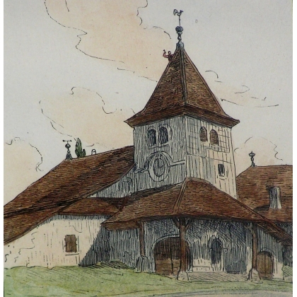 "Mollens" engraving by Moinat SA – Antiques and decorative items – Engravings, lithographs