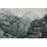 Engraving ‘View of the Jungfrau’ by CORRADI on Moinat SA – Antiques and decorative items – Engravings, lithographs