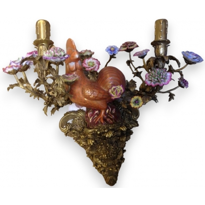  Applique "Coq" droite, 2 lumières, sur  Moinat SA  - Antiquités décoration