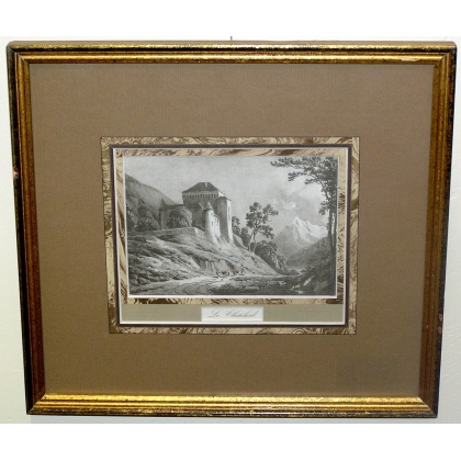 Engraving "Le Châtelard" by Moinat SA – Antiques and decorative items – Engravings, lithographs