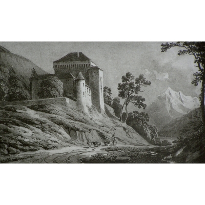 Engraving "Le Châtelard" by Moinat SA – Antiques and decorative items – Engravings, lithographs
