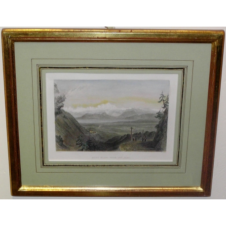 Engraving ‘Mont Blanc from the Jura’ by Moinat SA – Antiques and decorative items – Engravings, lithographs