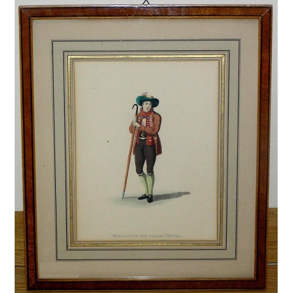 Radierung „Peasant of The Valley Mutta“ von Moinat SA – Antiquitäten und Dekoration – Radierungen, Lithografien