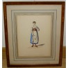 Engraving: "A young woman, Valley of" by Moinat SA – Antiques and home décor – Engravings, lithographs