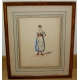 Gravure A young woman, Valley of