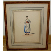 Gravure A young woman, Valley of