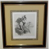 Gravure "Jeûne paysanne de Montreux"  sur Moinat SA  - Antiquités décoration -  Gravures, Lithos