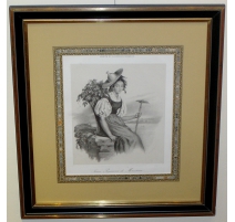 Gravure Jeûne paysanne de Montreux 