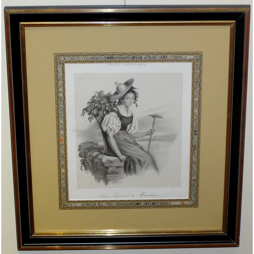 Gravure Jeûne paysanne de Montreux 