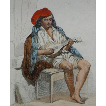 Gravure \"Jeune garçon Napolitain\"