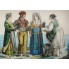 Aquarell „Italiener am Meer“, signiert auf Moinat SA – Antiquitäten und Dekoration – Stiche, Lithografien