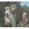 Gravure \"Costumes des environs du Lac Neuchatel\"