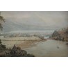 Engraving ‘View of Interlaken’ by König, published by Moinat SA – Antiques and decorative items – Engravings, lithographs