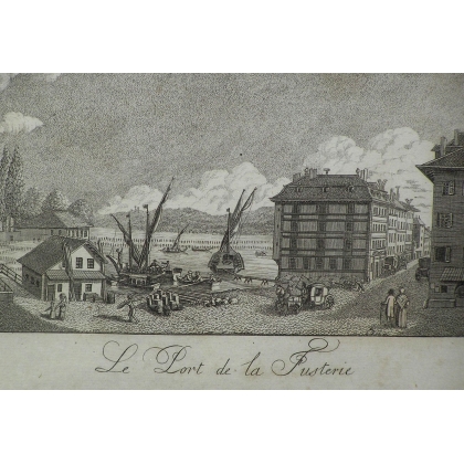 Gravure \"Le Port de la Fusterie\"