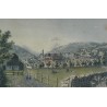 Gravure coloriée "Vue de Schwytz" par  sur Moinat SA  - Antiquités décoration -  Gravures, Lithos