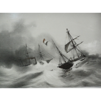 Pair of ‘Boat’ engravings by Moinat SA – Antiques and decorative items – Engravings, lithographs