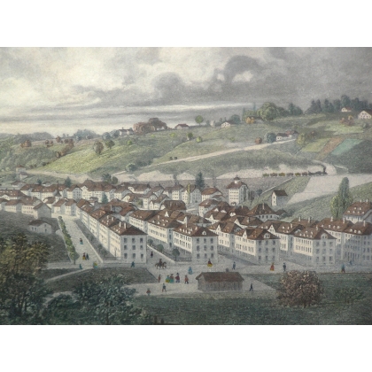 Gravure "Le Locle" de GRAF  sur Moinat SA  - Antiquités décoration -  Gravures, Lithos