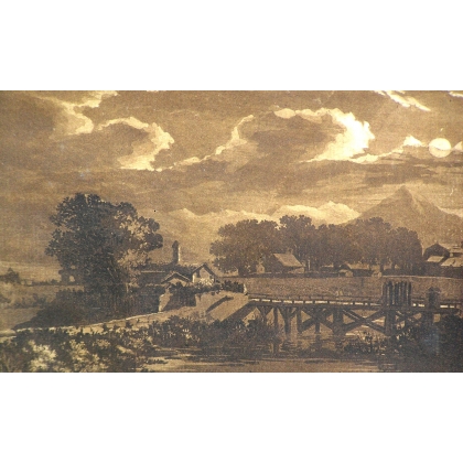 Engraving entitled ‘Near Geneva’, signed ‘Carl’ on Moinat SA – Antiques and decorative items – Engravings, lithographs