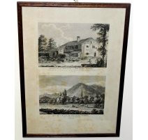 Gravure double "Moutier" par Le BARBIER