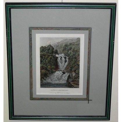 Gravure "Chûte du Reichenbach"  sur Moinat SA  - Antiquités décoration -  Gravures, Lithos