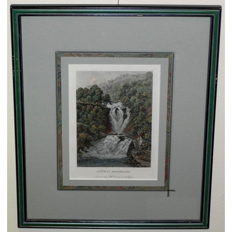Gravure "Chûte du Reichenbach"  sur Moinat SA  - Antiquités décoration -  Gravures, Lithos