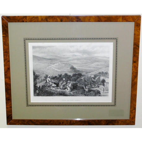 Engraving ‘Vista de Neby Samwil’ by FENN on Moinat SA – Antiques and decorative items – Engravings, lithographs