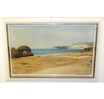 Aquarelle "Bord de mer" signée RIVIER