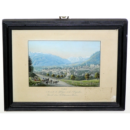 Radierung „Chur an der Straße nach Splugen und bei Moinat SA“ – Antiquitäten und Dekoration – Radierungen, Lithografien