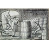 Gravure double "Fabrication de tonneaux"  sur Moinat SA  - Antiquités décoration -  Gravures, Lithos