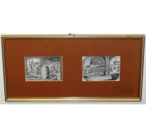 Gravure double "Fabrication de tonneaux"