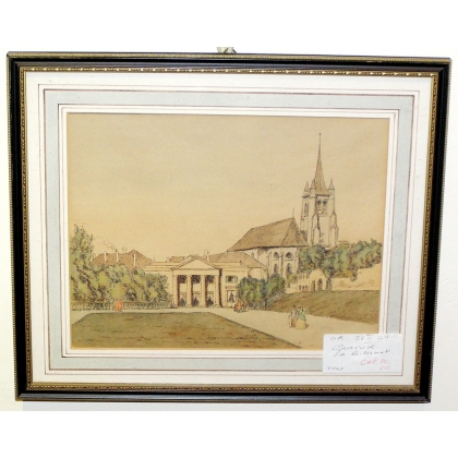 Stich „Lausanne“ von Vuillermet bei Moinat SA – Antiquitäten und Dekoration – Stiche, Lithografien