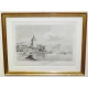 Gravure Vue du Château de Glérolle sur