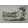 Radierung „Haus von J.J. Rousseau in Moinat SA“ – Antiquitäten und Dekoration – Radierungen, Lithografien