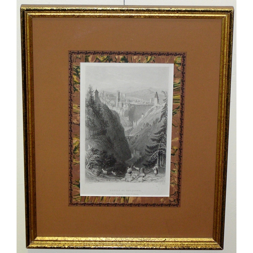 Gravure Defile of Gotteron, Fribourg 