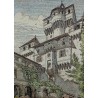 Stich „Innenhof eines Schlosses“ von Moinat SA – Antiquitäten und Dekoration – Stiche, Lithografien