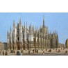 Ein Paar aquarellierte Stiche „Milan“ von Moinat SA – Antiquitäten und Dekoration – Stiche, Lithografien