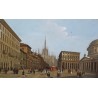 Ein Paar aquarellierte Stiche „Milan“ von Moinat SA – Antiquitäten und Dekoration – Stiche, Lithografien