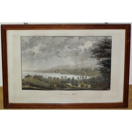 Gravure "Environs de Rolle" de Engelmann  sur Moinat SA  - Antiquités décoration -  Gravures, Lithos