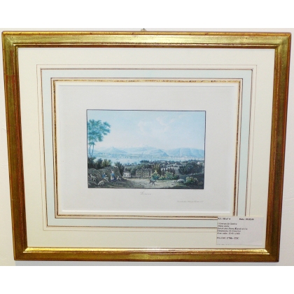 Gravure "Genève" de ARTER  sur Moinat SA  - Antiquités décoration -  Gravures, Lithos