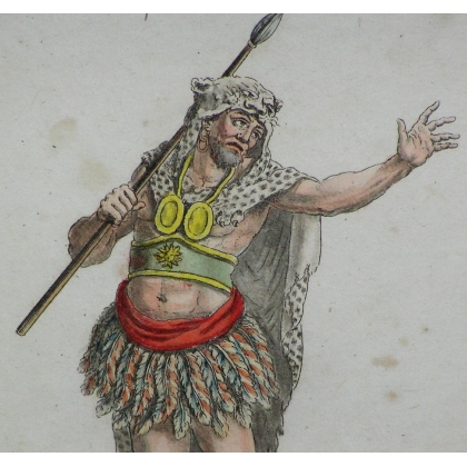 Engraving entitled ‘Warrior of Ancient Mexico’ by Moinat SA – Antiques and decorative items – Engravings, lithographs