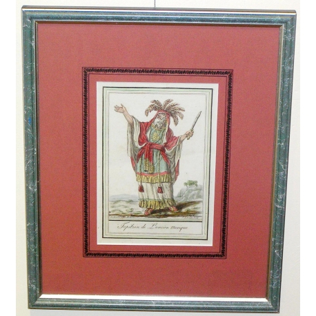 Gravure "Topiltzin de l'ancien Mexique"  sur Moinat SA  - Antiquités décoration -  Gravures, Lithos