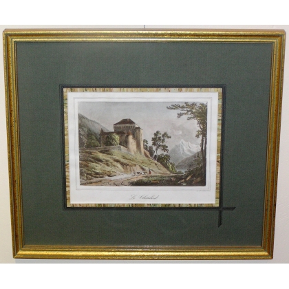 Gravure "Le Châtelard" de Guigon  sur Moinat SA  - Antiquités décoration -  Gravures, Lithos