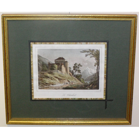 Gravure "Le Châtelard" de Guigon  sur Moinat SA  - Antiquités décoration -  Gravures, Lithos