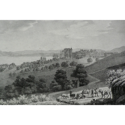 Engraving ‘The Surroundings of Nyon’ by ENGELMANN at Moinat SA – Antiques and decorative items – Engravings, lithographs