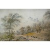 Watercolour painting ‘Landscape’ at Moinat SA – Antiques and home décor – Gouaches, watercolours, pastels