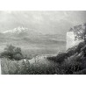 Engraving ‘El Monte Tabor’ by WOODWARD, published by Moinat SA – Antiques and decorative items – Engravings, lithographs