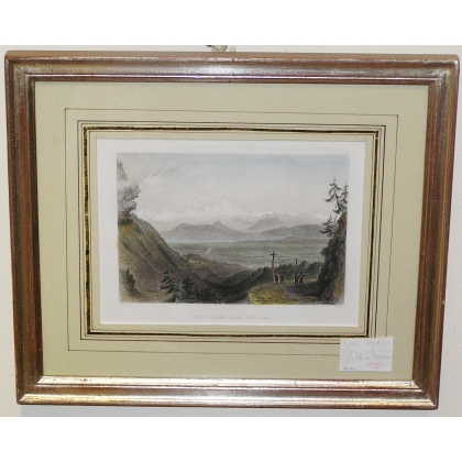 Engraving ‘Mont Blanc from the Jura’ by Moinat SA – Antiques and decorative items – Engravings, lithographs