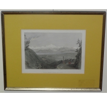 Gravure "Mont Blanc from the Jura" par