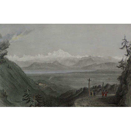 Gravure \"Mont Blanc from the Jura\"