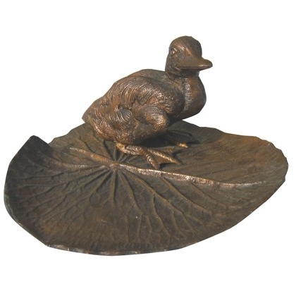 Bronze "Caneton sur nénuphar"